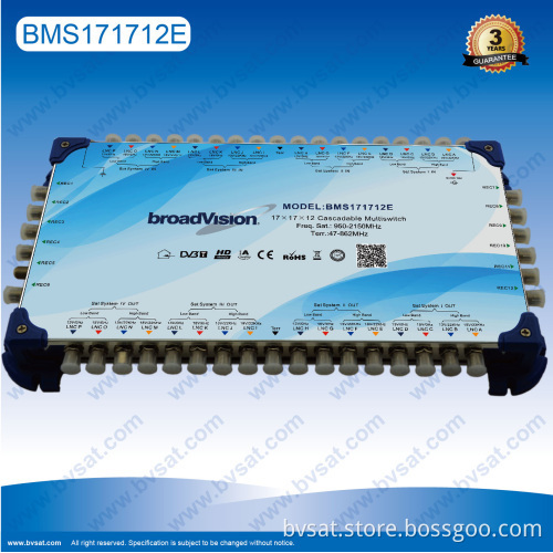 Multi-family Housing Four Satellite Tv Distribution Cascade Multiswitch Bms171728 